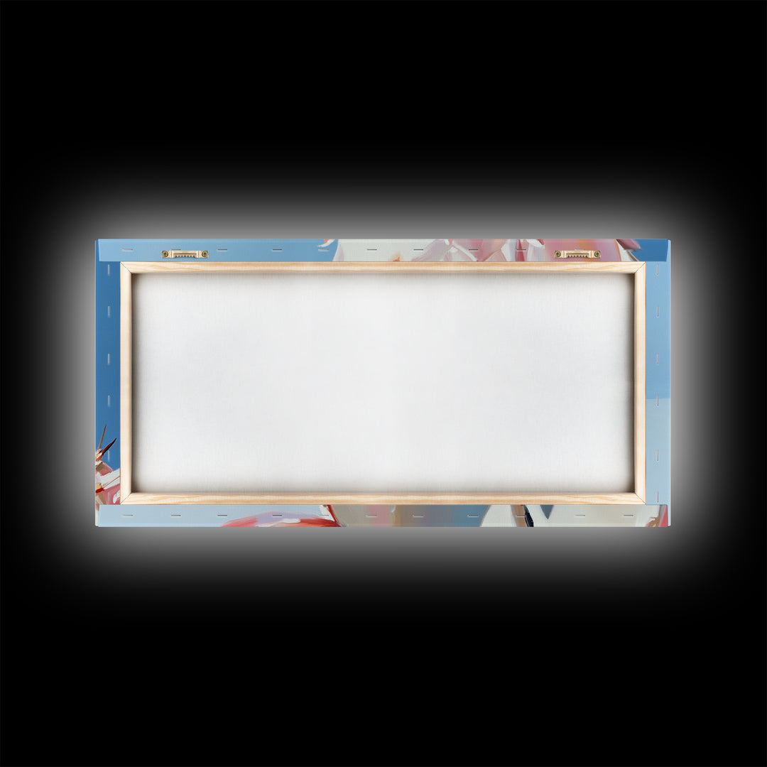 Cactus Blossoms, Desert Botanical Art, Vibrant Succulent, Pink Flowering Cactus, Bohemian Aesthetic, Canvas Print, Living Room