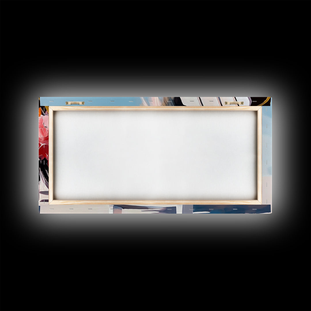 Beach Chair, Summer Relaxation, Coastal Outdoor Art, Vacation Aesthetic, Tropical Home Decor, Minimalist Pastel, Canvas Print, Patio