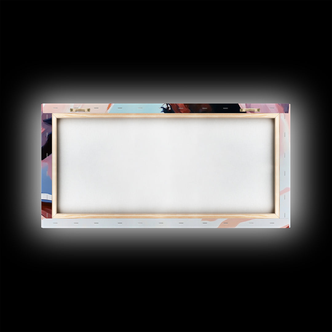 Canyon Landscape, Desert Painting, Western Wall Art, Nature Inspired Decor, Earth Tone Artwork, Framed Canvas Print, Boho Home Aesthetic