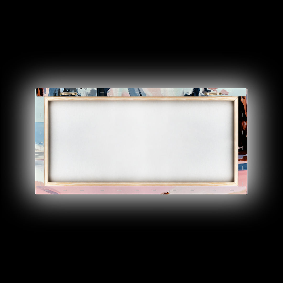 Beach Tree, Coastal Roots, Modern Nature Art, Minimalist Seascape, Living Room Wall Art, Tranquil Landscape, Canvas Print