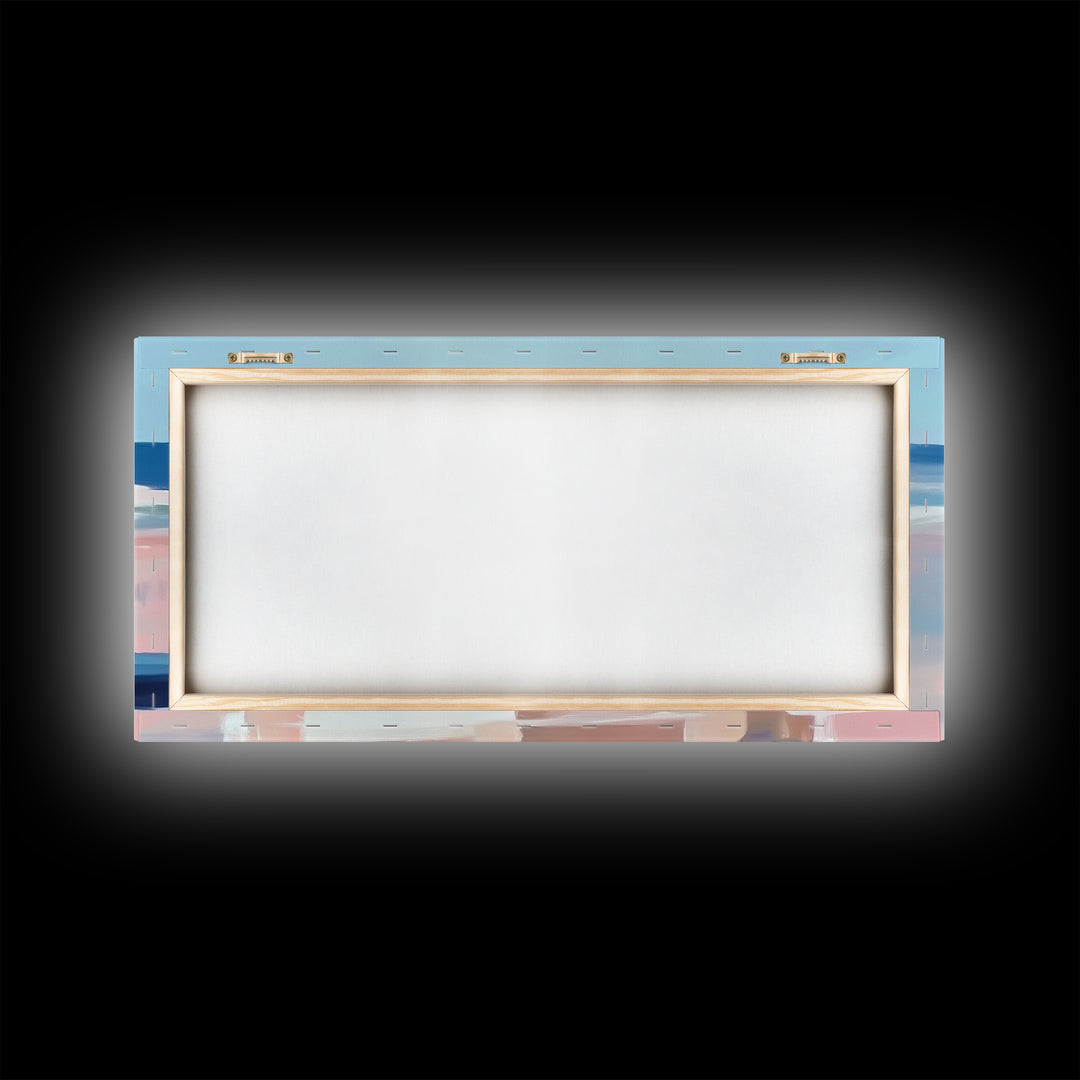 Beach Crate, Coastal Chic, Minimalist Seaside Art, Relaxing Ocean Decor, Modern Nautical Aesthetic, Living Room Wall Art, Canvas Print