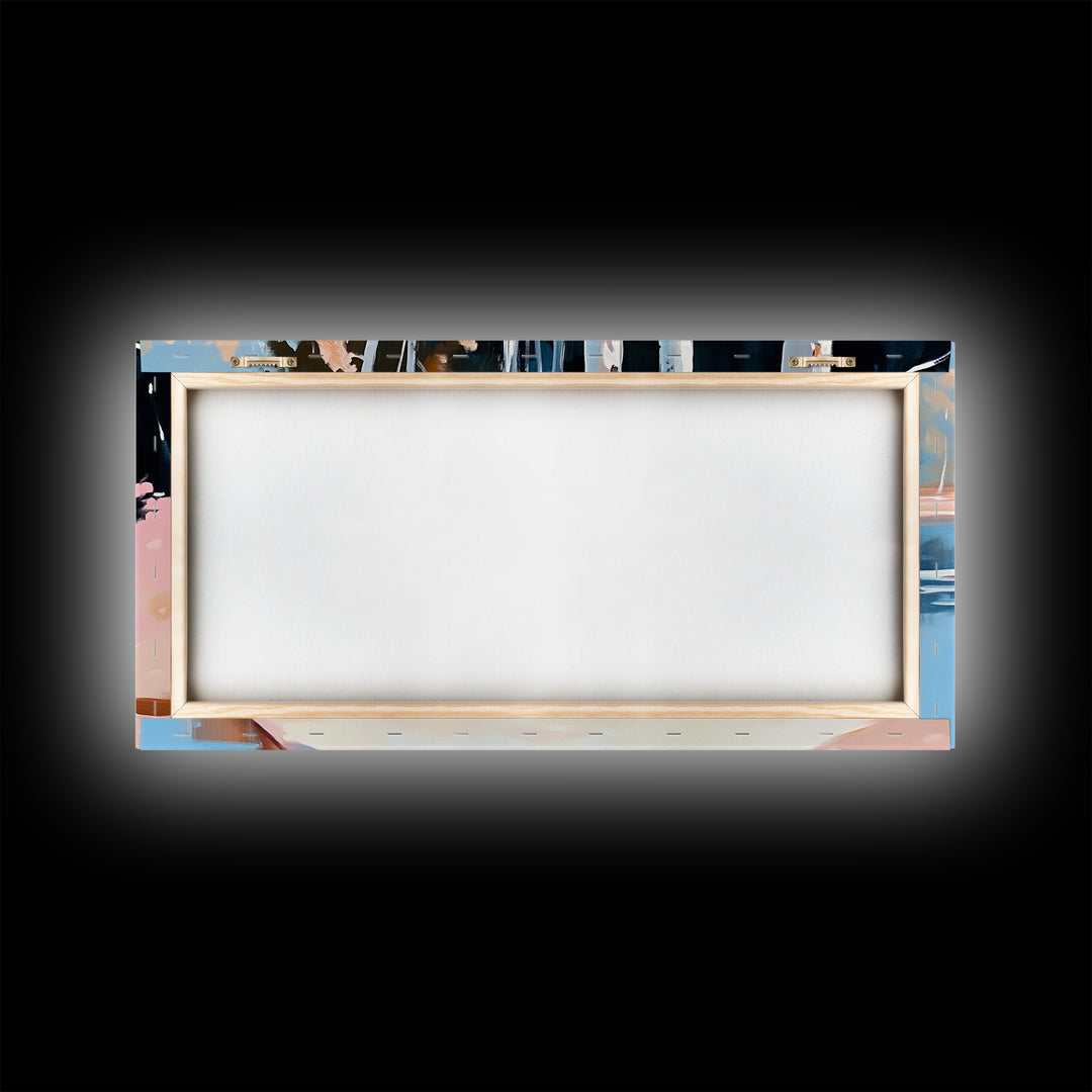 Birch Path, Autumn Landscape, Tranquil Nature Art, Minimalist Forest Print, Warm Neutral Tones, Living Room Wall Art, Canvas Print