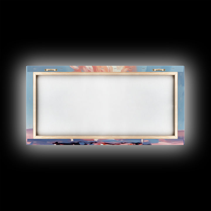 Bonfire, Evening Flames, Warm Wall Art, Fall Aesthetic, Cozy Cabin Decor, Minimalist Nature Art, Framed Canvas Print, Gift Idea