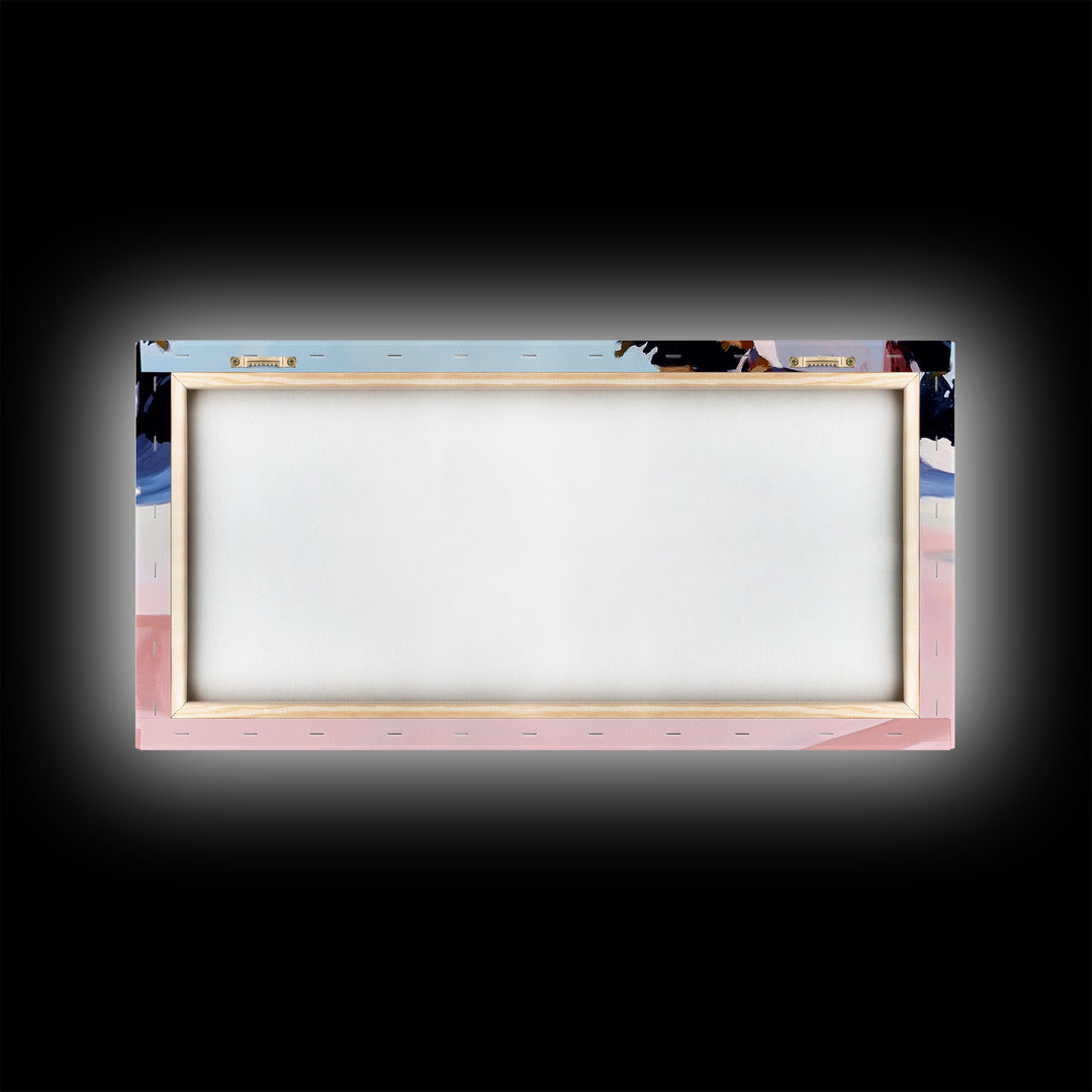 Desert River, Pastel Landscape, Western Aesthetic, Minimalist Nature Art, Boho Home Decor, Serene Wall Art, Framed Canvas Print