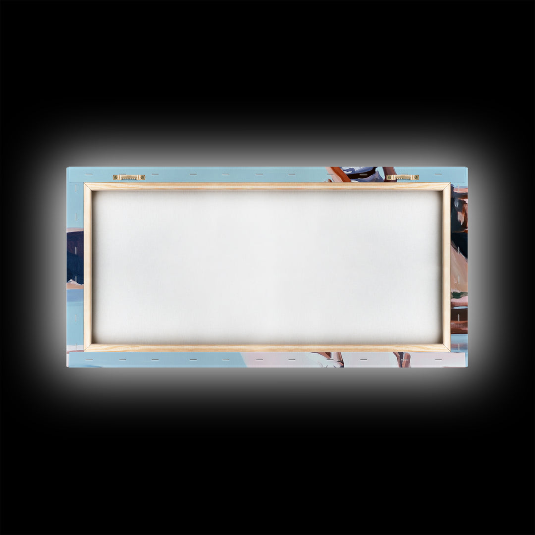 Desert Hike, Canyon View, Travel Photography Art, Adventure Aesthetic, Wanderlust Inspired Decor, Modern Boho Style, Framed Canvas Print