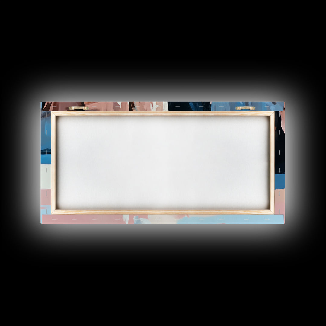 Canyon Reflection, Nature Wall Art, Modern Landscape Art, Neutral Earth Tones, Boho Aesthetic, Framed Canvas Print, Living Room Decor