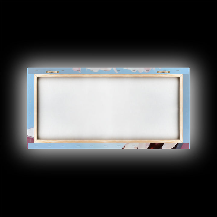 Cactus Blooms, Floral Desert Art, Southwest Boho Print, Nature Botanical Art, Soft Pastel Aesthetic, Framed Canvas Print, Bedroom or Office