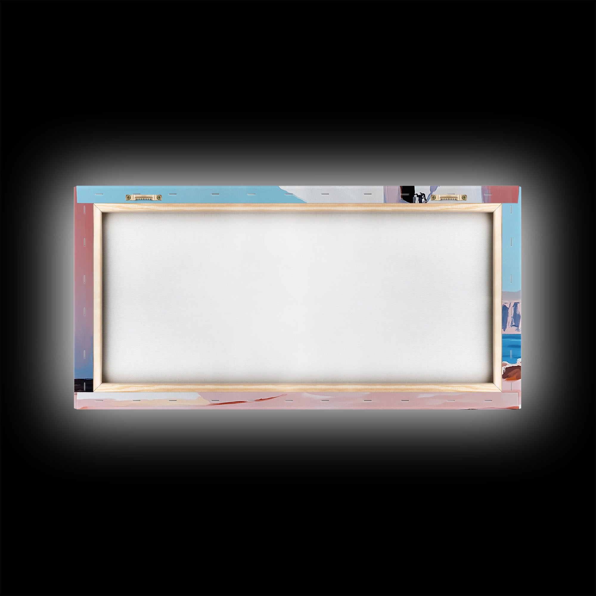 Cliffside House, Mediterranean Wall Art, Travel Print, Santorini Inspired Decor, Minimalist Aesthetic, Framed Canvas Print, Living Room