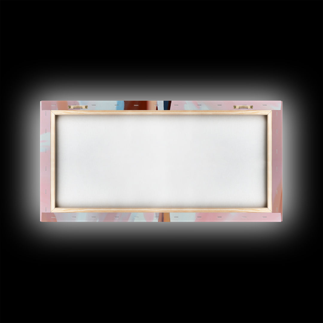 Compass Rose, Nautical Art, Pink Tones, Maritime Decor, Framed Canvas Print, Coastal Home Art, Boho Wall Art, Office Wall Decor