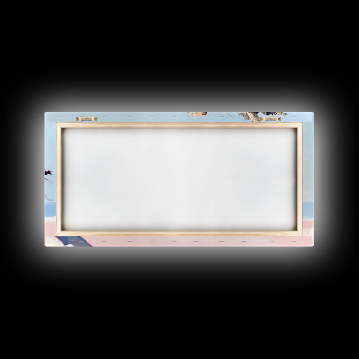 Coastal Tree, Windy Beach, Ocean Breeze, Framed Canvas Print, Minimalist Art, Coastal Wall Art, Living Room Wall Art, Beach House Decor