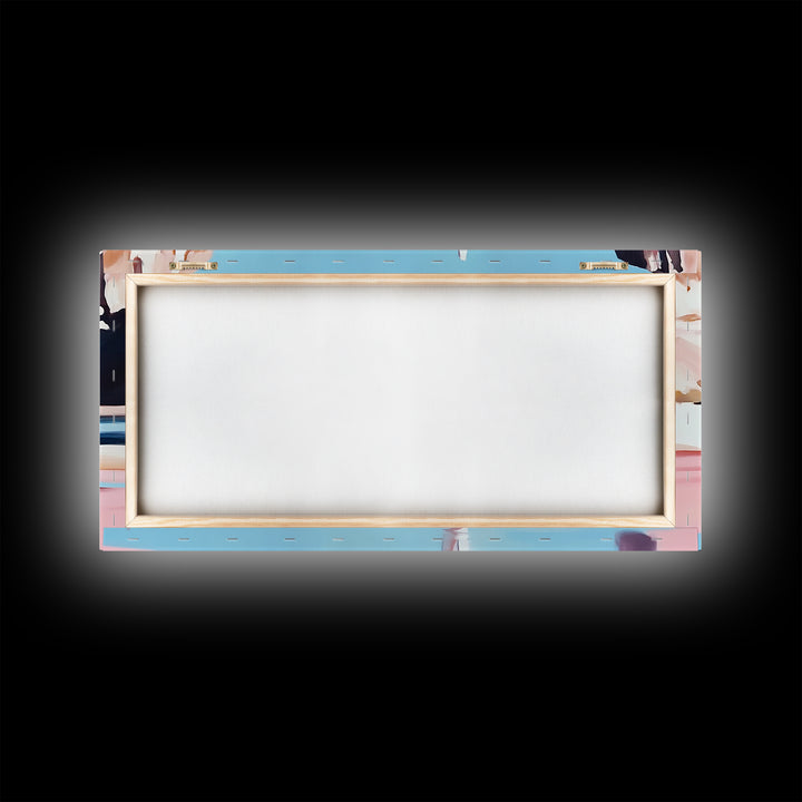 Desert Monument, Canyon Reflection, Southwest Landscape, Framed Canvas Print, Western Art, Rustic Home Decor, Nature Wall Art, Earthy Tones