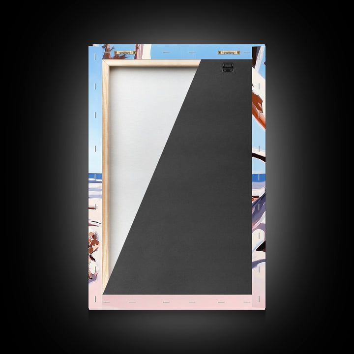 Driftwood Art, Coastal Scene, Beach Sunset, Rustic Ocean Decor, Bohemian Style, Canvas Print, Living Room Wall Art, Nautical Home Decor