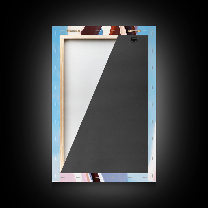 Rowing Oars, Nautical Art, Coastal Home Decor, Ocean Wall Art, Framed Canvas Print, Minimalist Seascape, Beach House Art, Modern Print