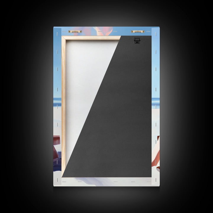 Beach Bonfire, Coastal Art, Ocean Sunset, Warm Minimalist, Canvas Print, Coastal Home Decor, Relaxing Wall Art, Boho Aesthetic