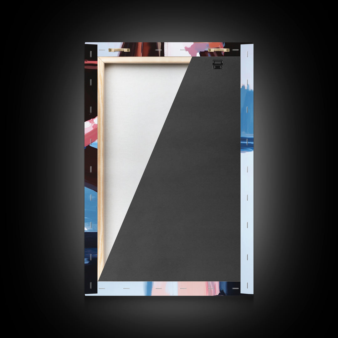 Bridge Reflection, Water Landscape, Framed Canvas Print, Tranquil Wall Art, Modern Minimalist Painting, Calm Home Aesthetic, Neutral Decor