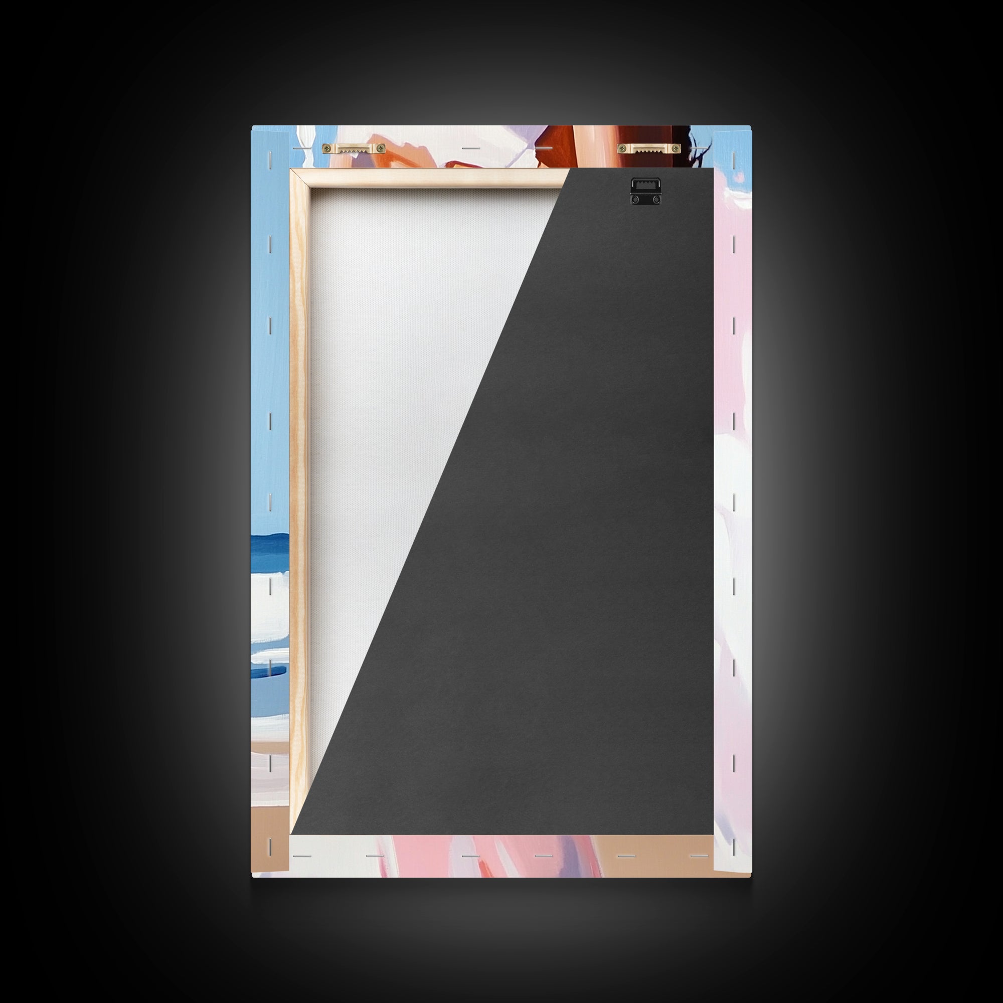 Beach, Dress, Breeze, Feminine, Canvas Print, Minimalist Art, Soft Pastel Art, Bedroom Wall Art, Aesthetic Home Decor, Coastal Wall Hanging