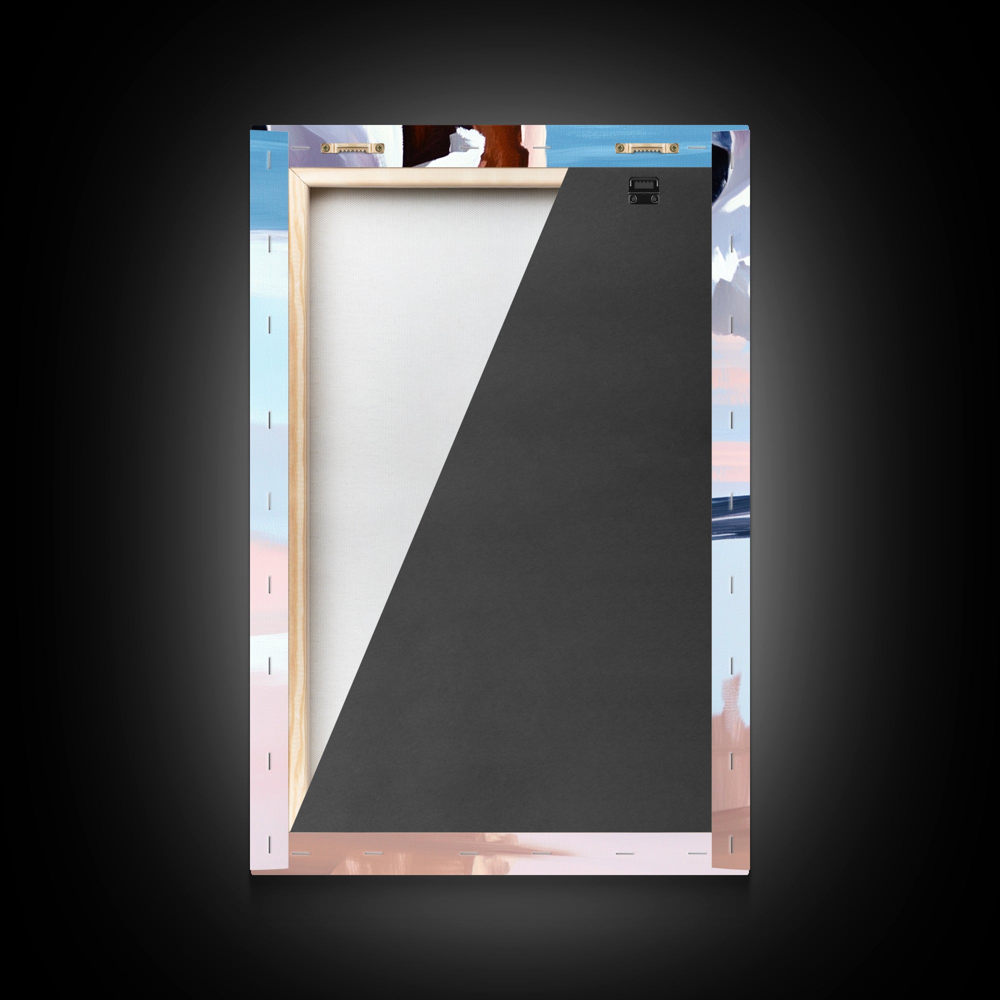 Barefoot Walk, Beach Reflection, Seaside Painting, Framed Canvas Print, Coastal Home Decor, Boho Art, Relaxing Bedroom Wall Art