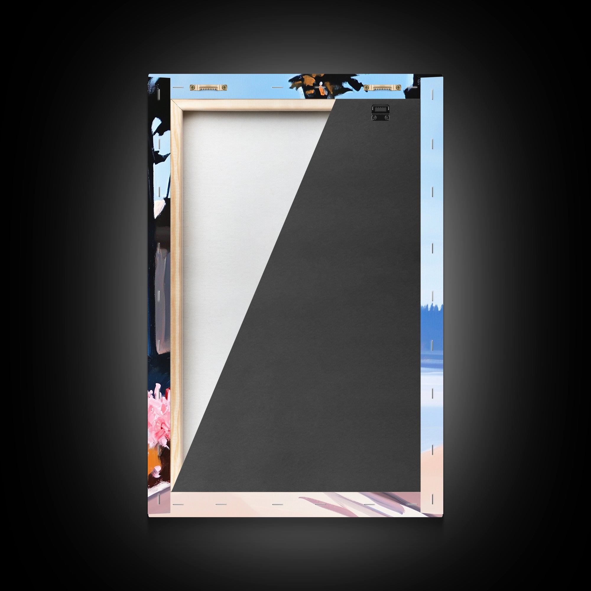 Cliffside View, Coastal Landscape Art, Ocean Breeze, Boho Wall Decor, Minimalist Painting, Relaxing Home Art, Framed Canvas Print, Scenic