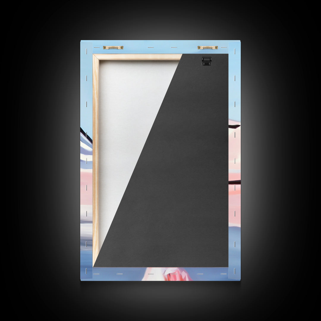 Cherry Blossom Painting, Pink Floral Art, Nature Wall Decor, Framed Canvas Print, Spring Aesthetic, Bedroom Wall Art, Romantic Floral