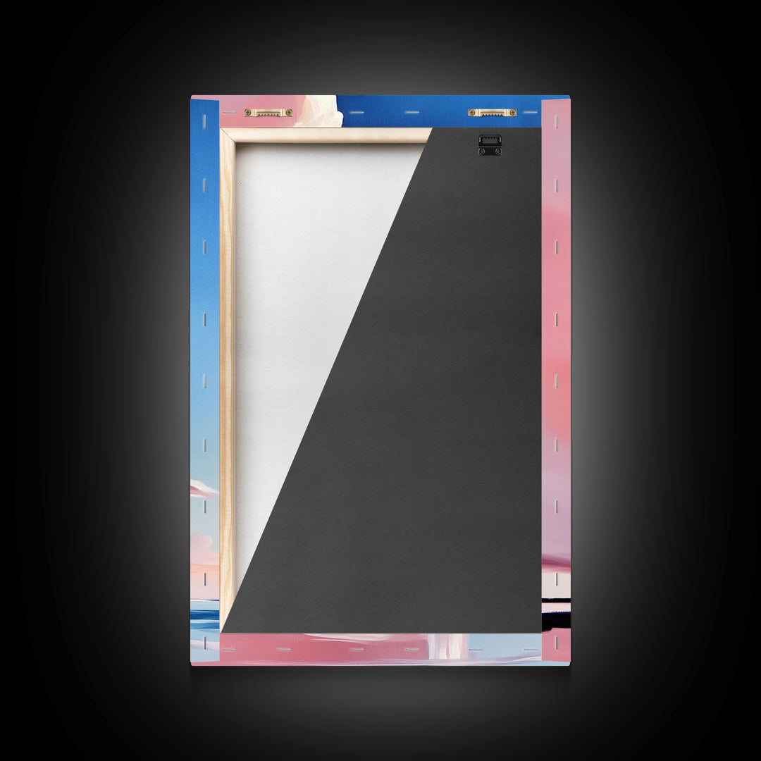 Cloudscape, Sky Painting, Dreamy Wall Art, Minimalist Home Decor, Pastel Sky, Framed Canvas Print, Sunset Clouds, Serene Aesthetic