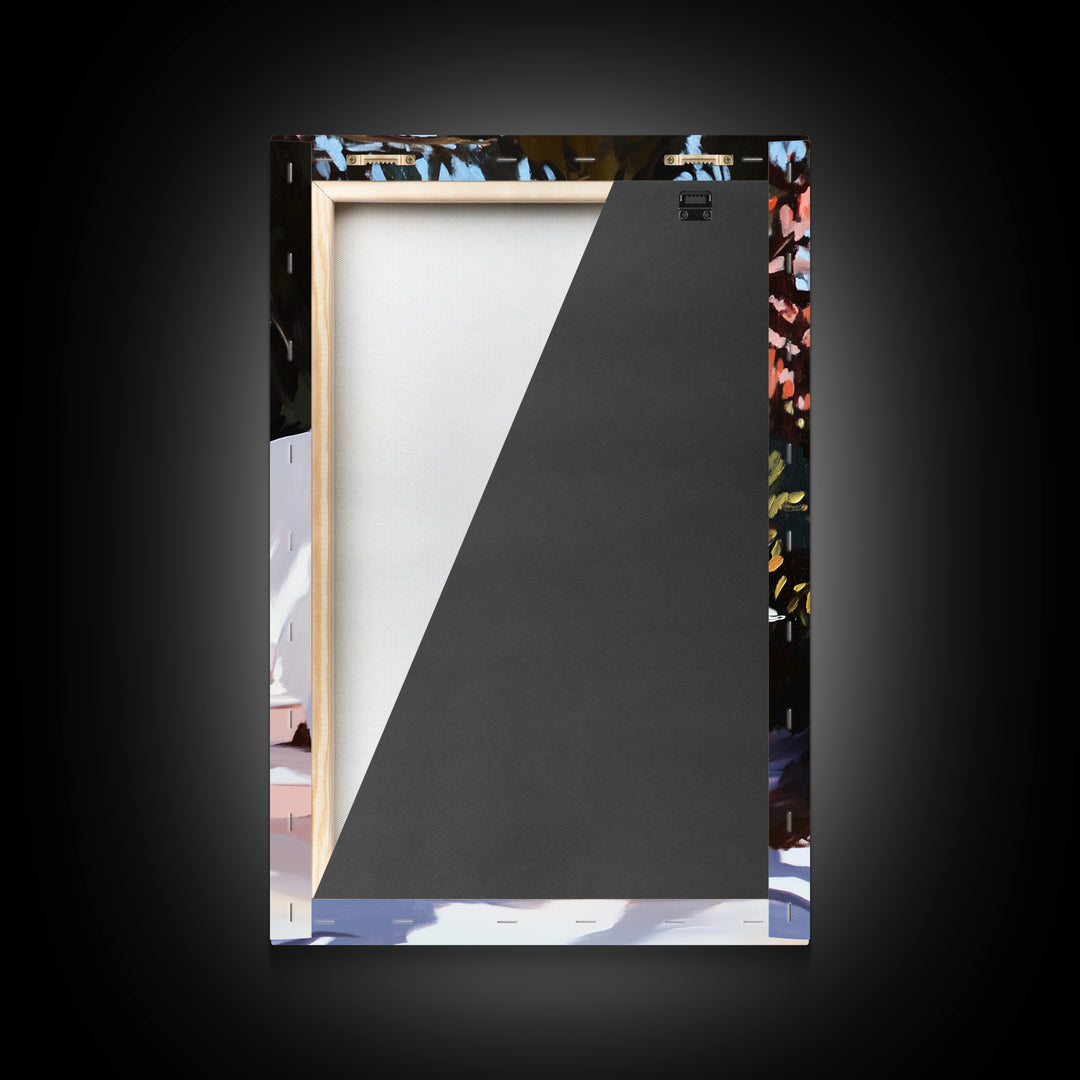 Beach Stairs, Seaside Getaway, Summer Vibes, Tropical Aesthetic, Warm Sunlight, Coastal Home Decor, Framed Canvas Print, Entryway