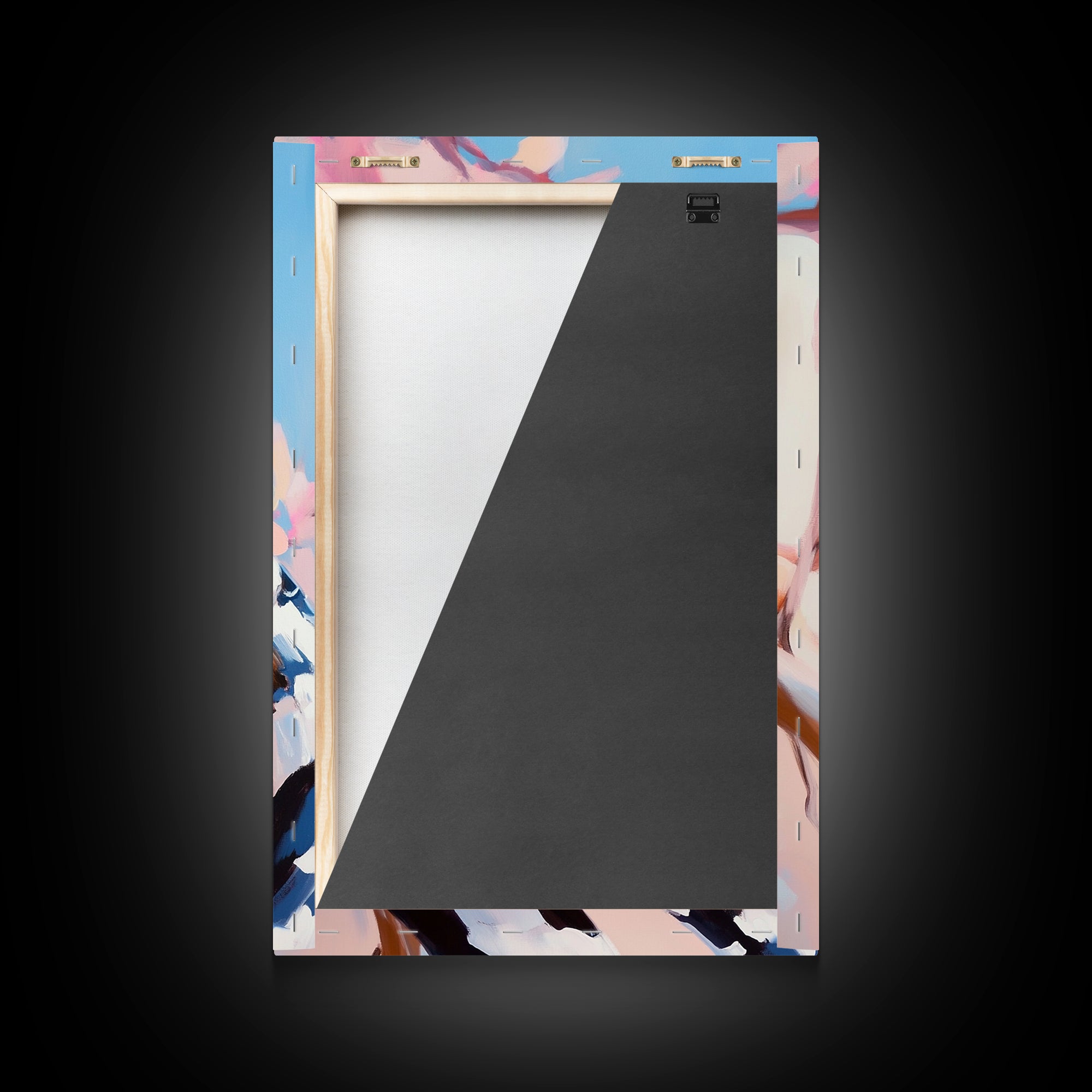 Black and White Snake, Nature Portrait, Wildlife Art, Framed Canvas Print, Jungle Theme Decor, Modern Animal Wall Art, Office Accent