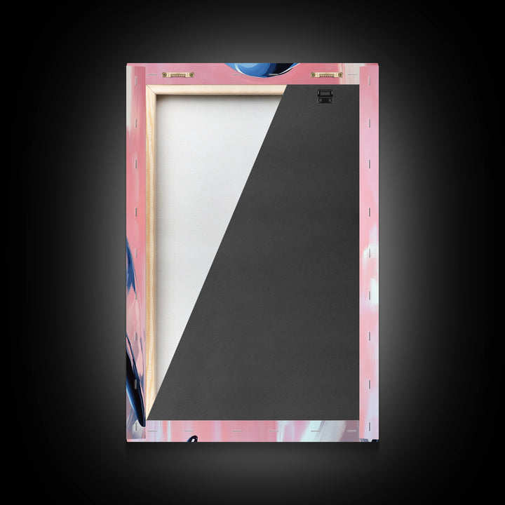 Dolphin Portrait, Ocean Animal Art, Beach House Wall Decor, Coastal Aesthetic, Nautical Art Print, Framed Canvas Print, Pastel Home Decor