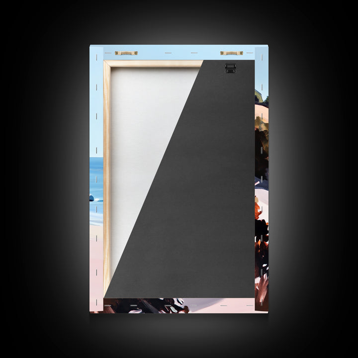 Coastal Cliffs, Ocean View, Seascape, Canvas Print, Beach Wall Art, Modern Home Decor, Minimalist Artwork, Bedroom Wall Art