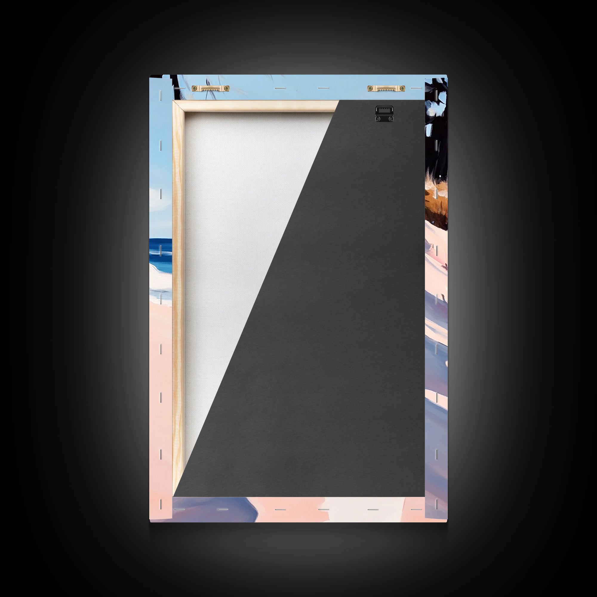 Beach Path, Coastal Art, Modern Seascape, Framed Canvas Print, Ocean Wall Art, Minimalist Beach Painting, Bedroom Wall Decor