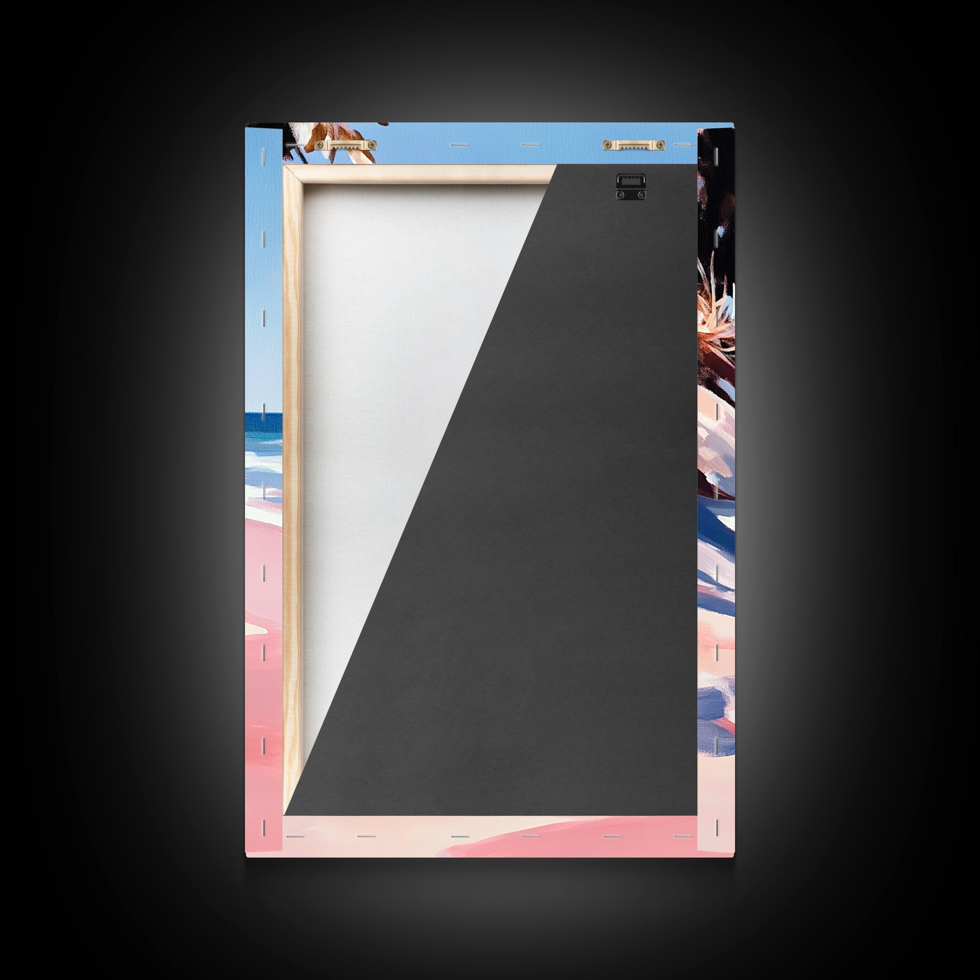 Coastal Waves, Summer Beach Art, Ocean Seascape Painting, Framed Canvas Print, Nautical Wall Art, Living Room Decor, Beach House Artwork