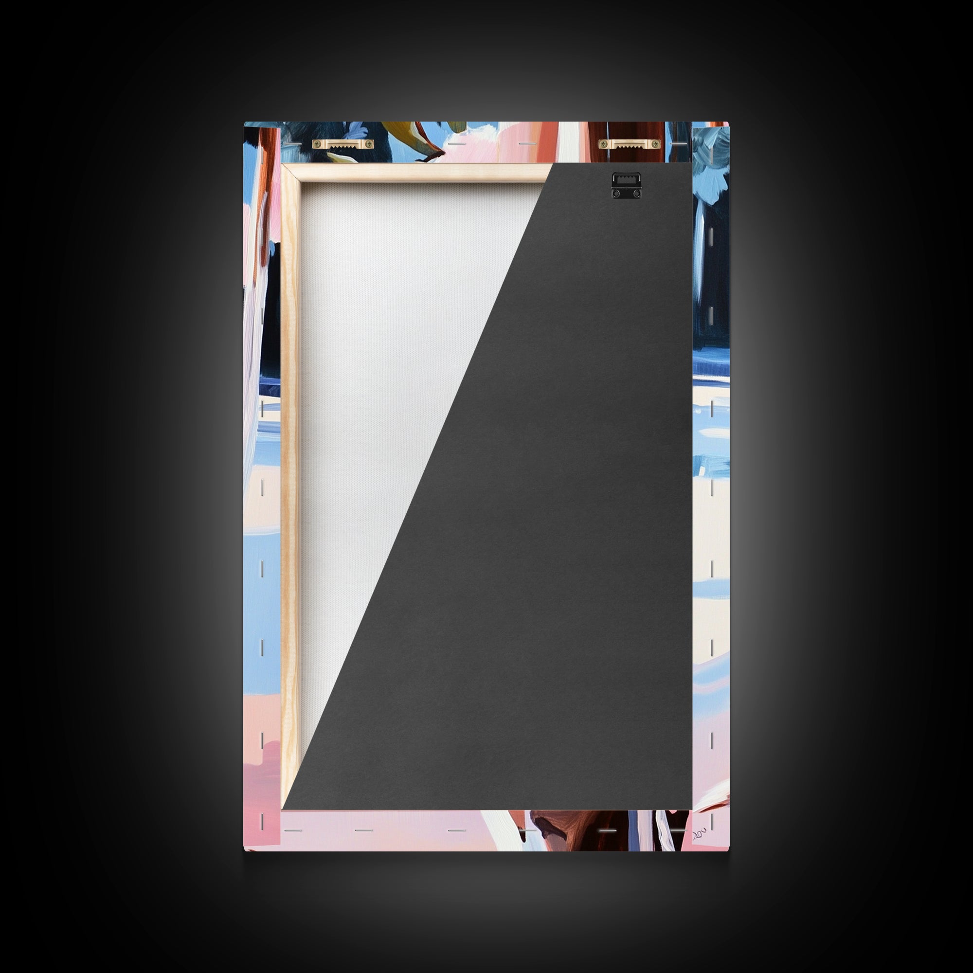 Cherry Blossoms, Winter Trees, Modern Nature Art, Seasonal Wall Art, Framed Canvas Print, Botanical Home Decor, Living Room Artwork