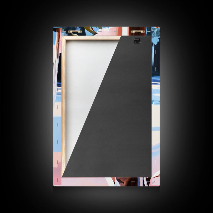 Cherry Blossoms, Winter Trees, Modern Nature Art, Seasonal Wall Art, Framed Canvas Print, Botanical Home Decor, Living Room Artwork