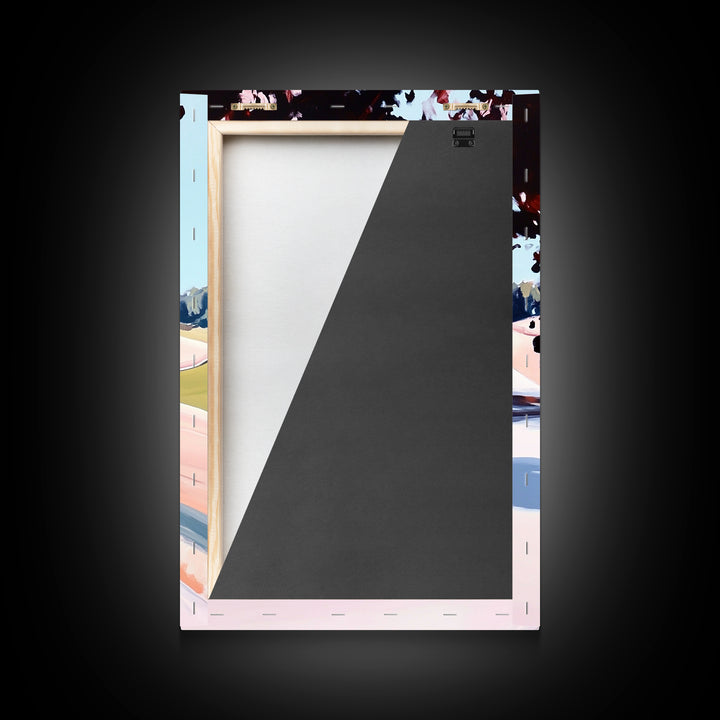 Rolling Hills, Tranquil Landscape, Country Scene, Framed Canvas Print, Rustic Farmhouse Decor, Nature Wall Art, Cozy Living Room Artwork