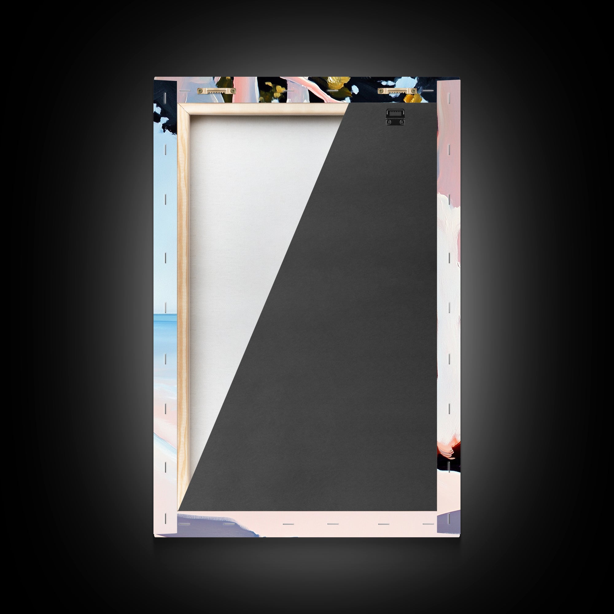 Coastal, Beach Path, Tree Lined, Framed Canvas Print, Ocean View Wall Art, Relaxing Home Decor, Seaside Landscape, Nautical Aesthetic