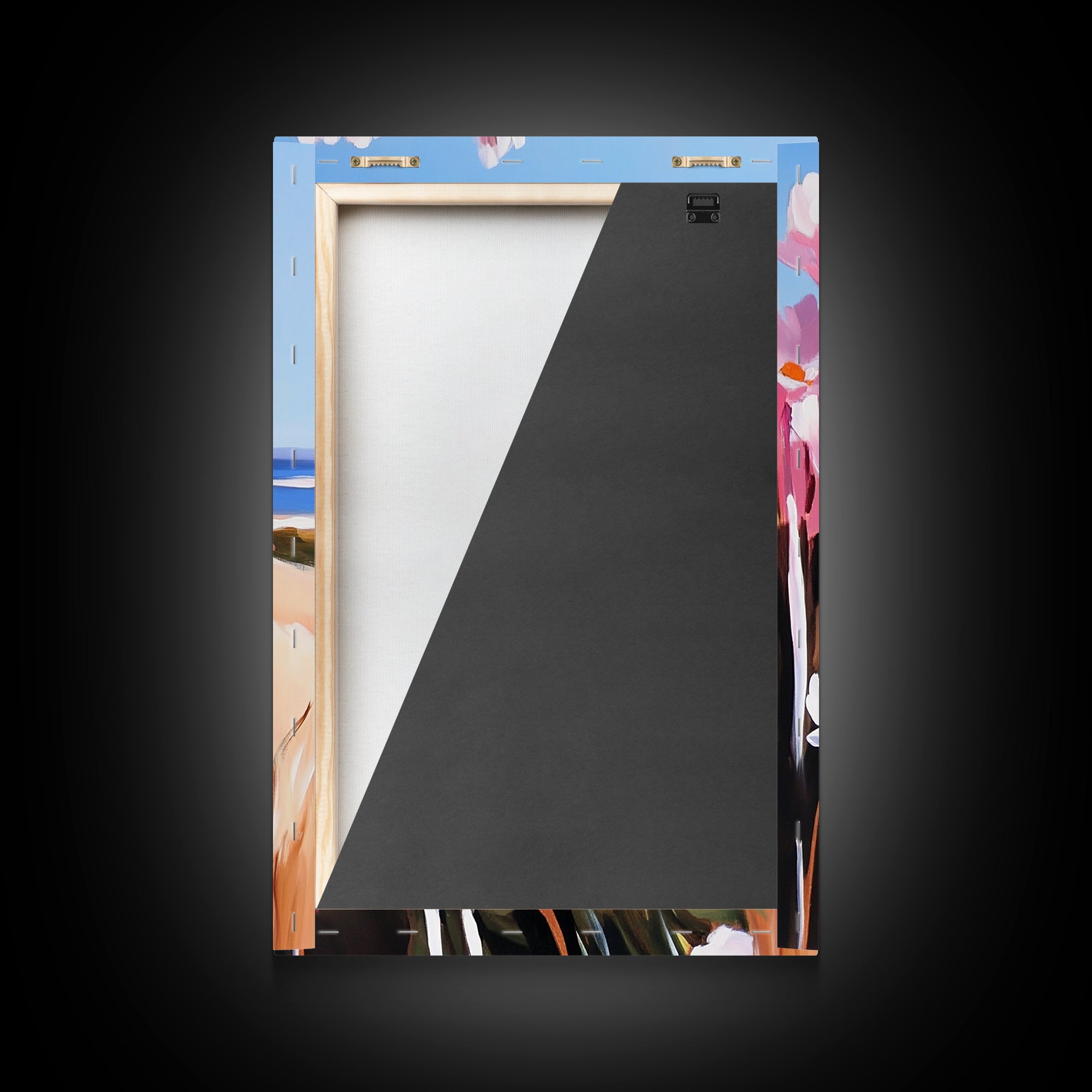 Coastal Flowers, Pink Daisy Art, Floral Beach Decor, Framed Canvas Print, Modern Boho Wall Art, Bedroom Artwork, Summer Aesthetic