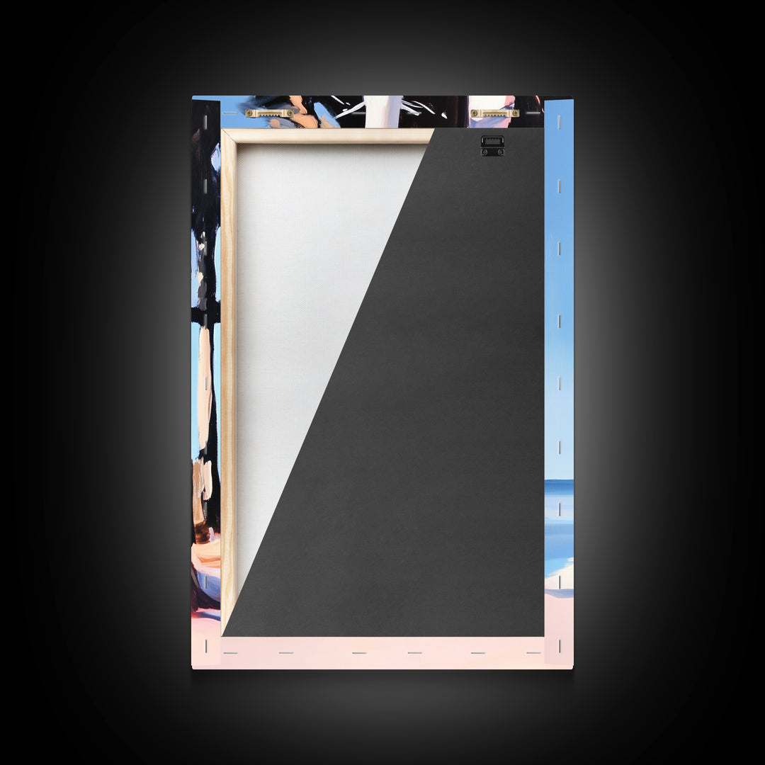 Birch Trees, Lakeside Forest Art, Nature Landscape Print, Framed Canvas Print, Rustic Cabin Decor, Modern Minimalist Wall Art