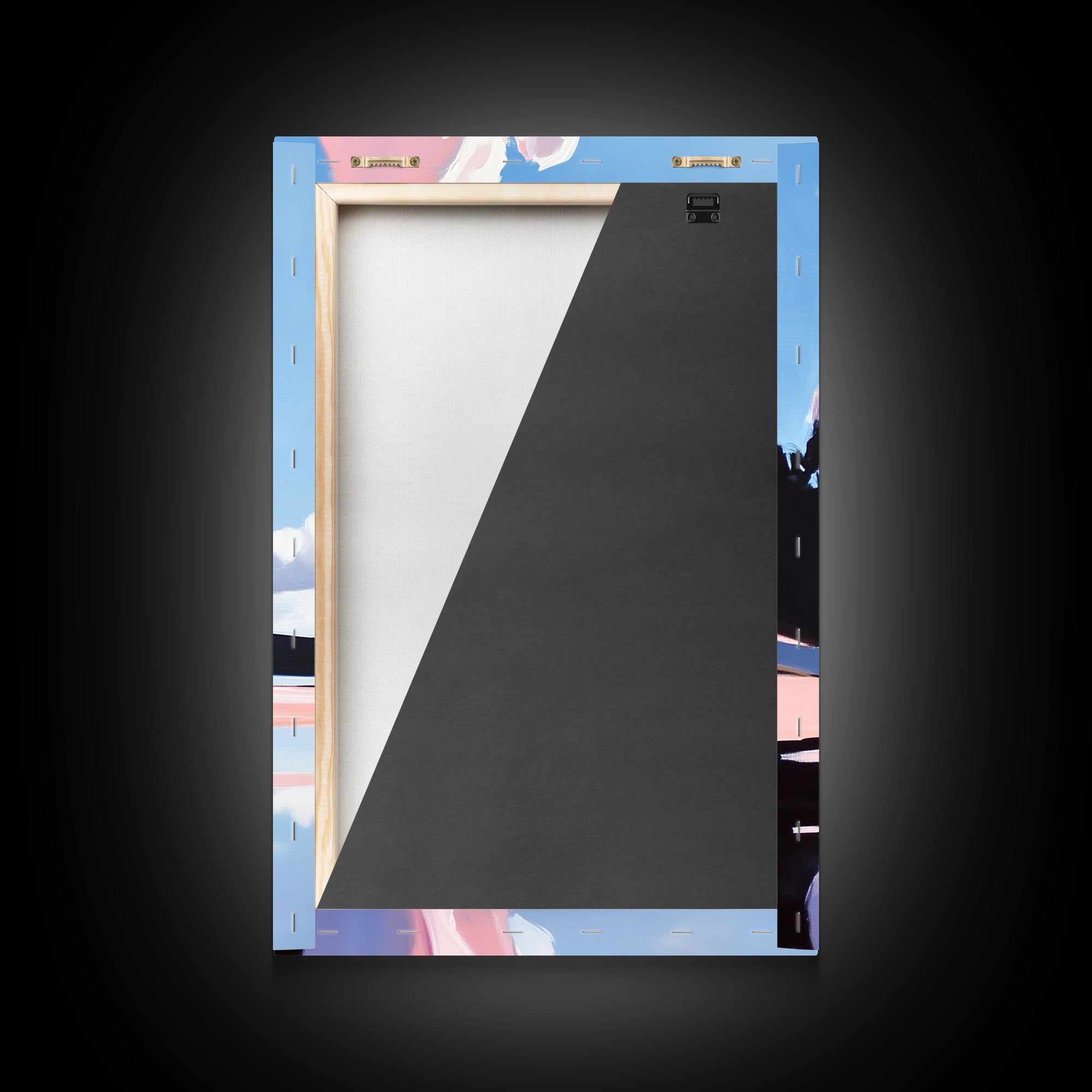 Cloud Reflection, Sky and Water Art, Dreamy Seascape Print, Framed Canvas Print, Serene Coastal Decor, Modern Nature Artwork