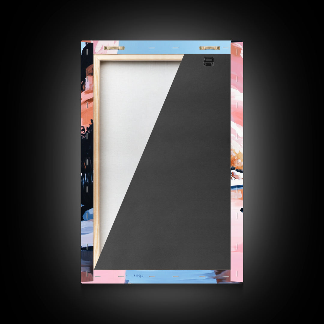 Canyon River, Reflection, Rocks, Framed Canvas Print, Nature Wall Art, Western Decor, Living Room Art, Minimalist Landscape, Boho Art