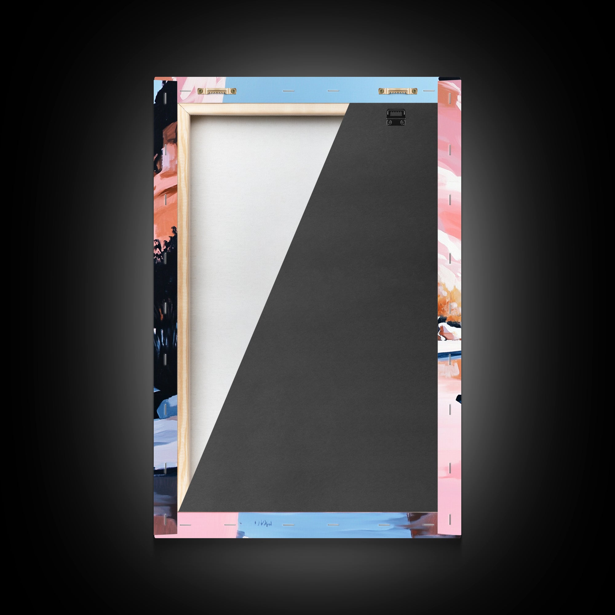 Canyon River, Reflection, Rocks, Framed Canvas Print, Nature Wall Art, Western Decor, Living Room Art, Minimalist Landscape, Boho Art