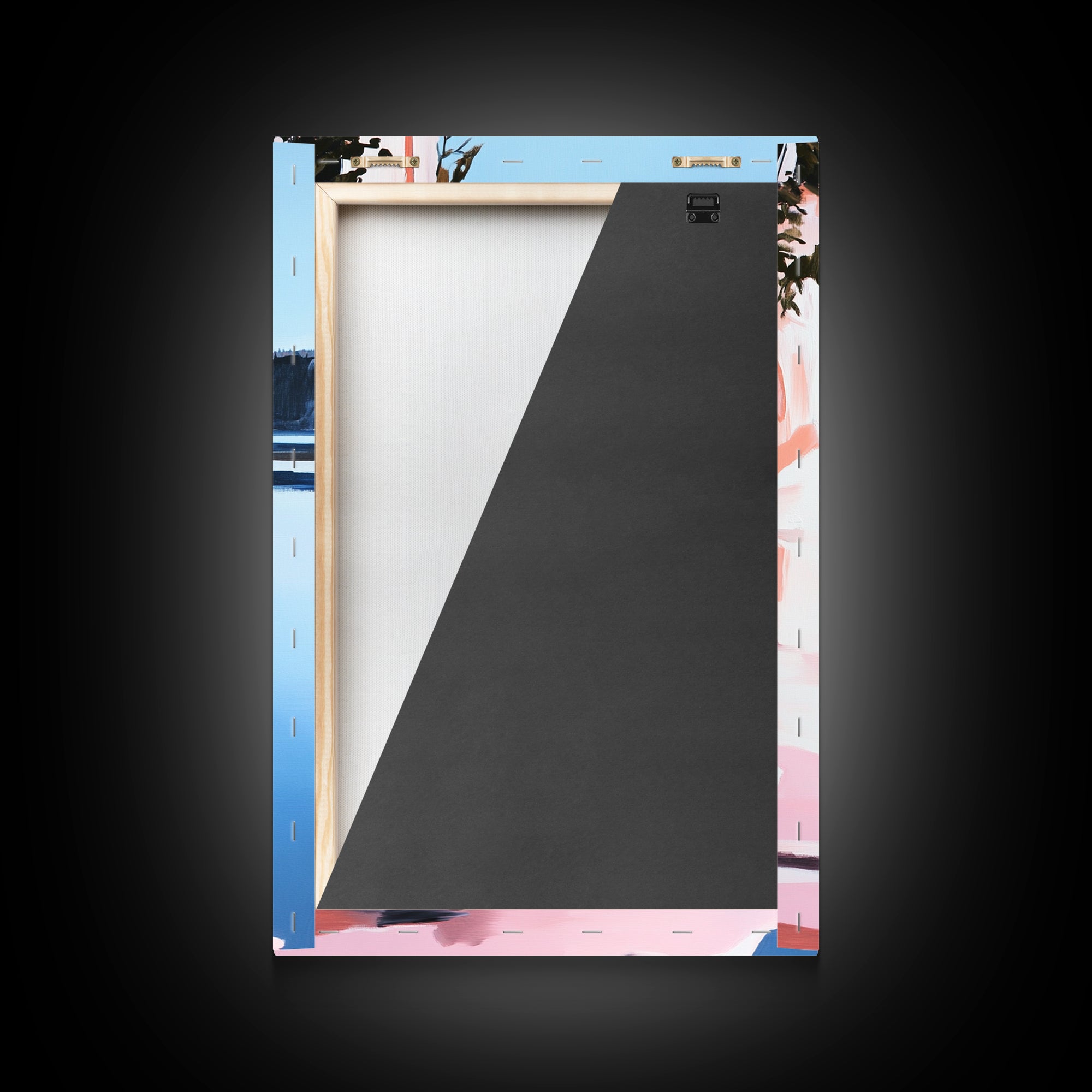 Cliffs, Water, Trees, Reflection, Framed Canvas Print, Nature Wall Art, Mountain Aesthetic, Lakehouse Decor, Minimalist Landscape