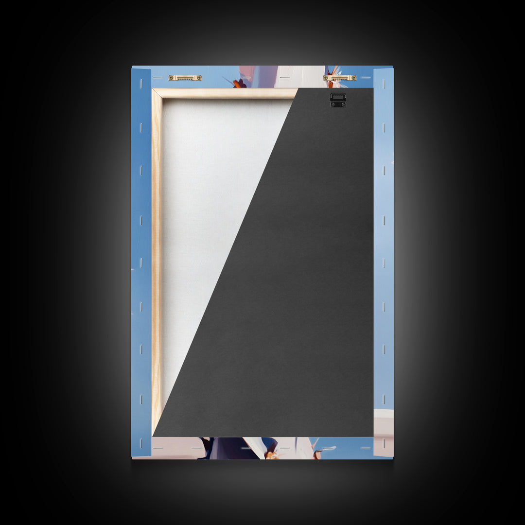 Cactus, Blooming Flower, Desert, Framed Canvas Print, Southwest Wall Art, Boho Aesthetic, Nature Decor, Botanical Art, Bedroom Art