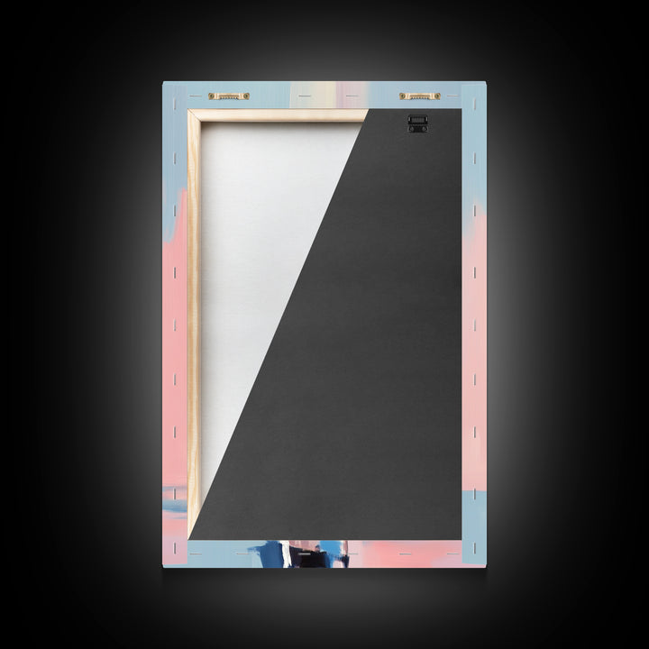 Coastal Bird Art, Modern Seabird Painting, Pastel Beach Decor, Contemporary Animal Print, Framed Canvas Print, Living Room Wall Art