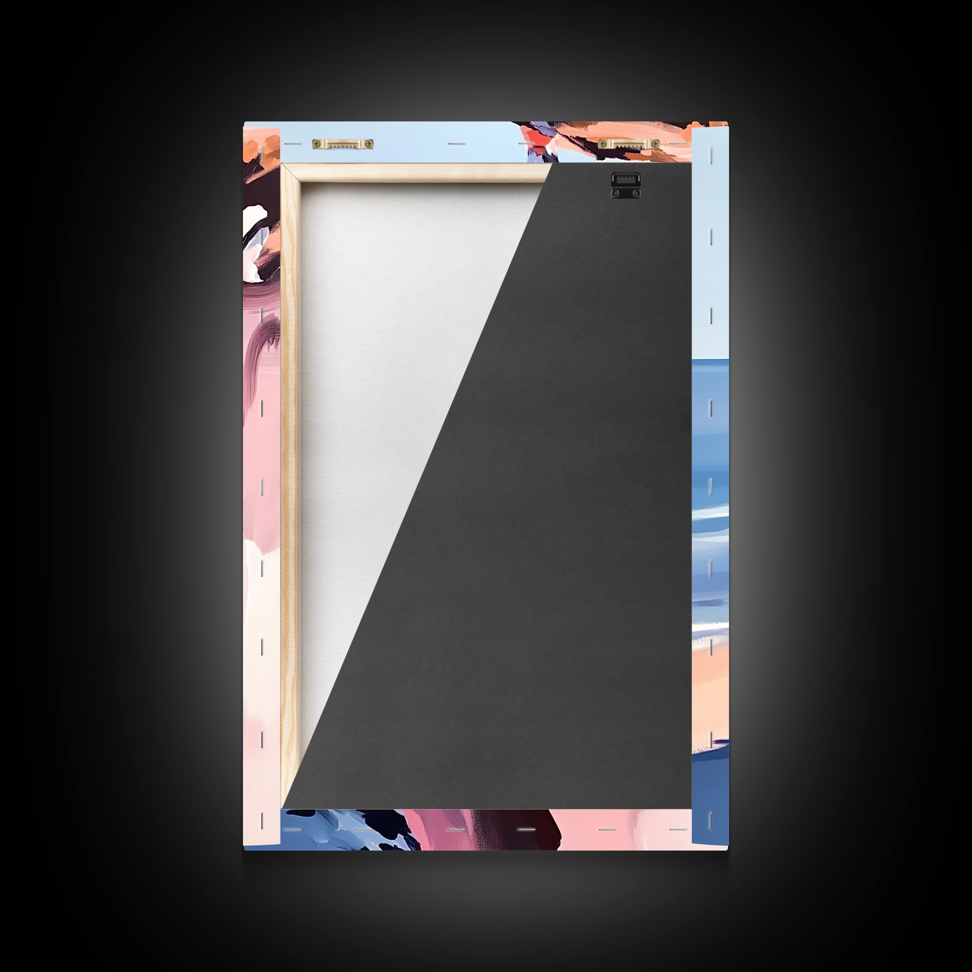 Cliffside Ocean Art, Coastal Landscape Painting, Serene Seaside Decor, Beach House Print, Framed Canvas Print, Living Room Wall Art