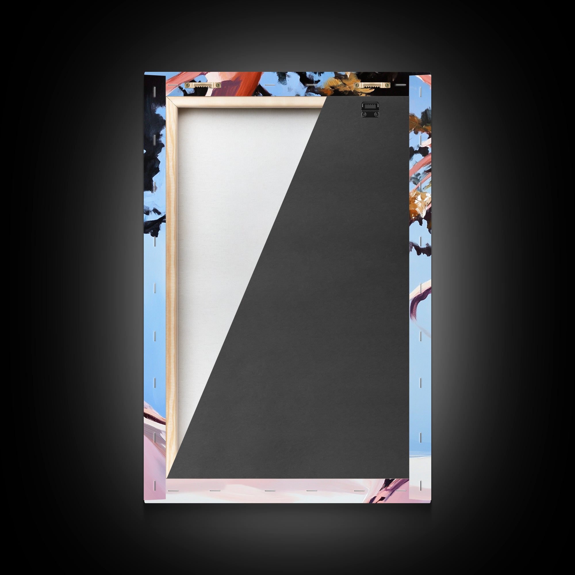 Abstract Tree Art, Modern Landscape Painting, Contemporary Earthy Decor, Minimalist Nature Print, Framed Canvas Print, Office Wall Art