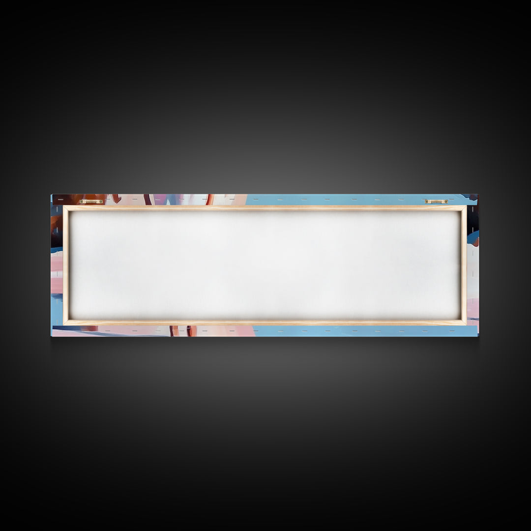 Desert Mirage, Ethereal Landscape, Sunlit Horizon, Framed Canvas Print, Pastel Canyon Scene, Boho Wall Decor, Minimalist Western Art