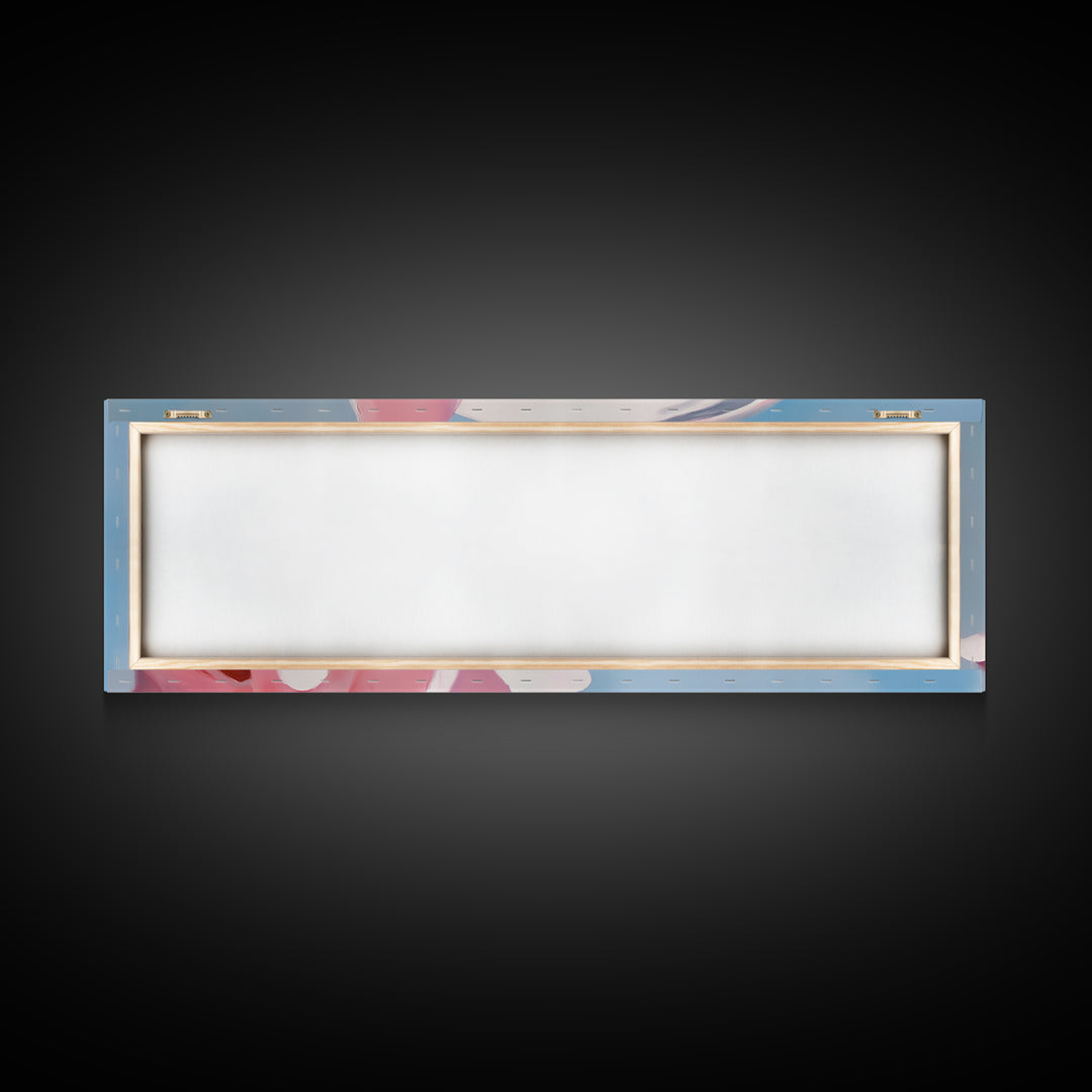 Dolphin, Pink Flowers, Canvas Print, Ocean Art, Whimsical Artwork, Coastal Wall Art, Sea Life Decor, Modern Aesthetic, Nature Lover Gift