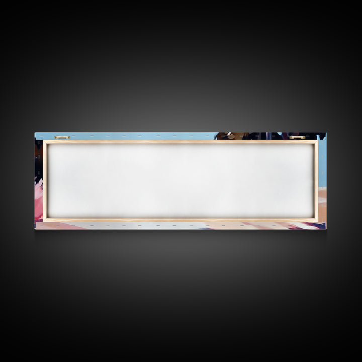 Desert Bloom, Minimalist Landscape, Soft Pastel Art, Tranquil Nature Scene, Canvas Print, Living Room Wall Art, Modern Boho Decor