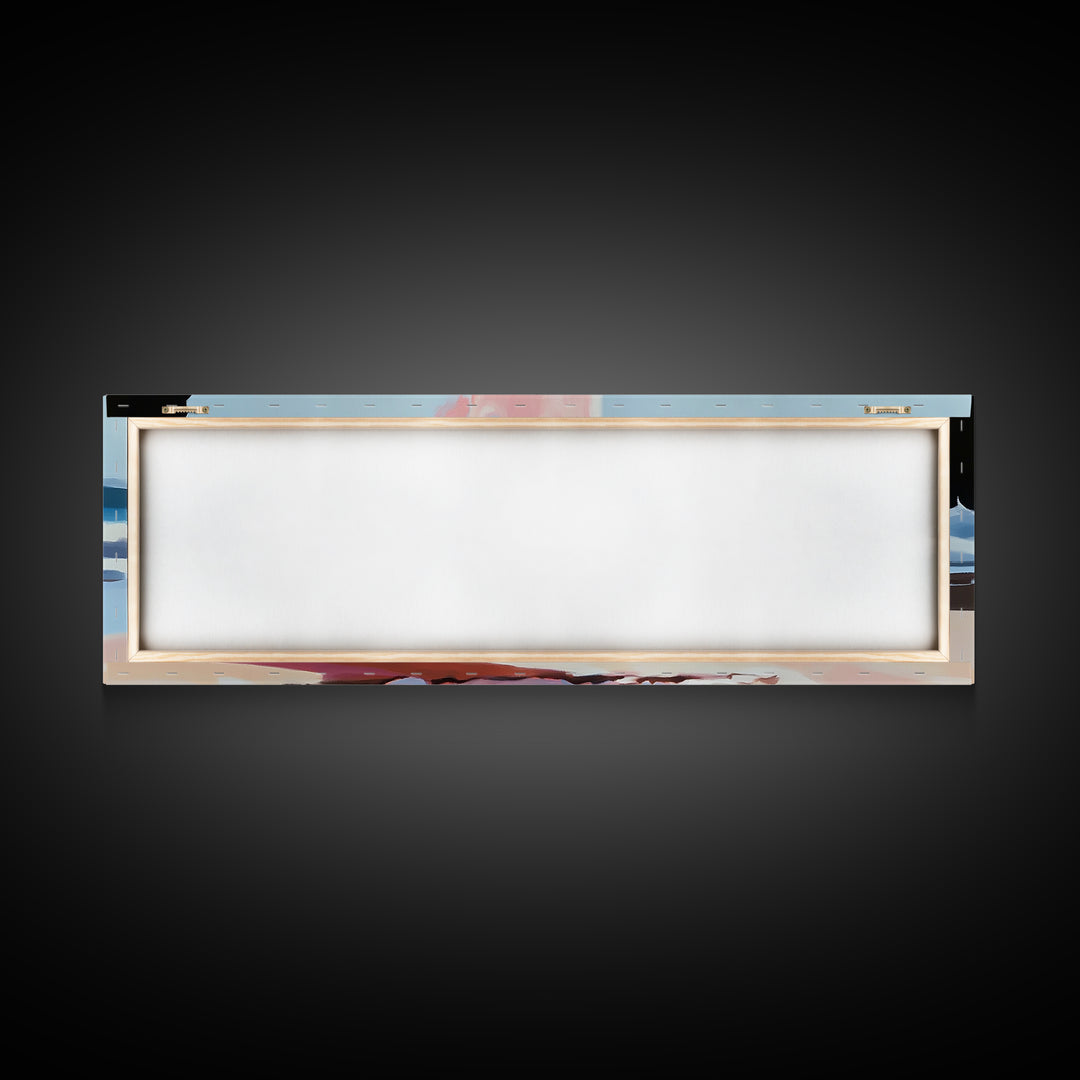 Beach Bonfire, Ocean Fire, Coastal Campfire, Framed Canvas Print, Seaside Night Art, Relaxing Summer Scene, Nautical Wall Decor