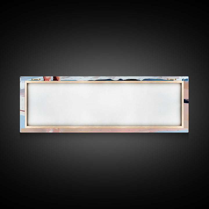 Coastal Walk, Beach, Ocean, Serenity, Framed Canvas Print, Coastal Wall Art, Nautical Decor, Living Room Wall Art, Minimalist Art