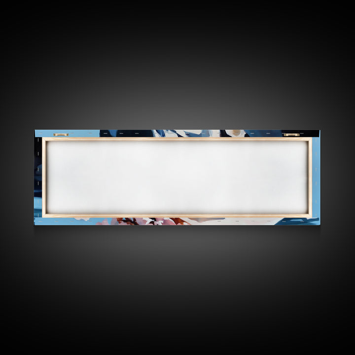 Blossoming Coast, Floral Wall Art, Living Room Decor, Canvas Print, Nature-Inspired Artwork, Coastal Aesthetic, Spring Botanical Art